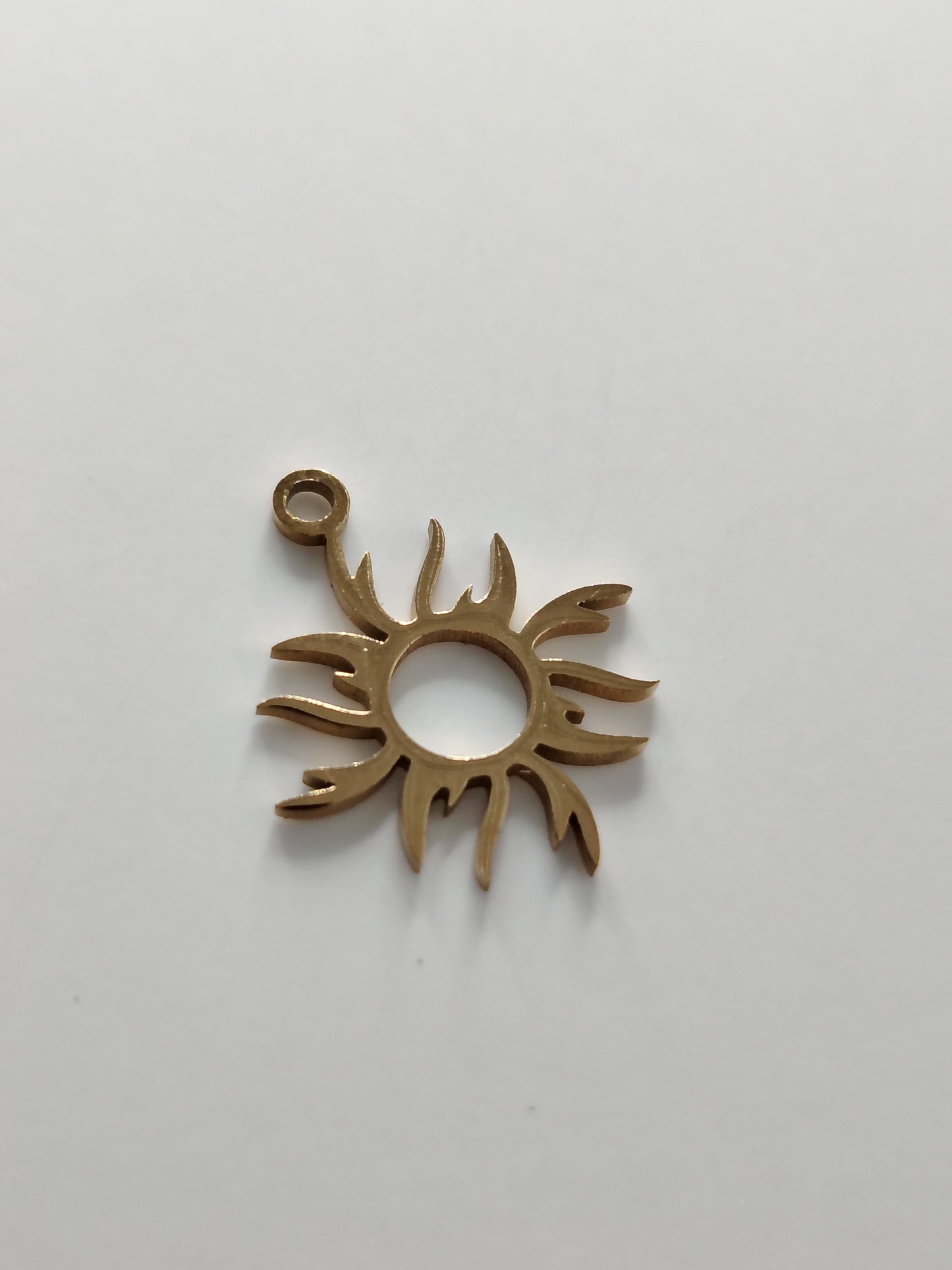 PENDENTIF Rose clair VIDE AU MILIEU