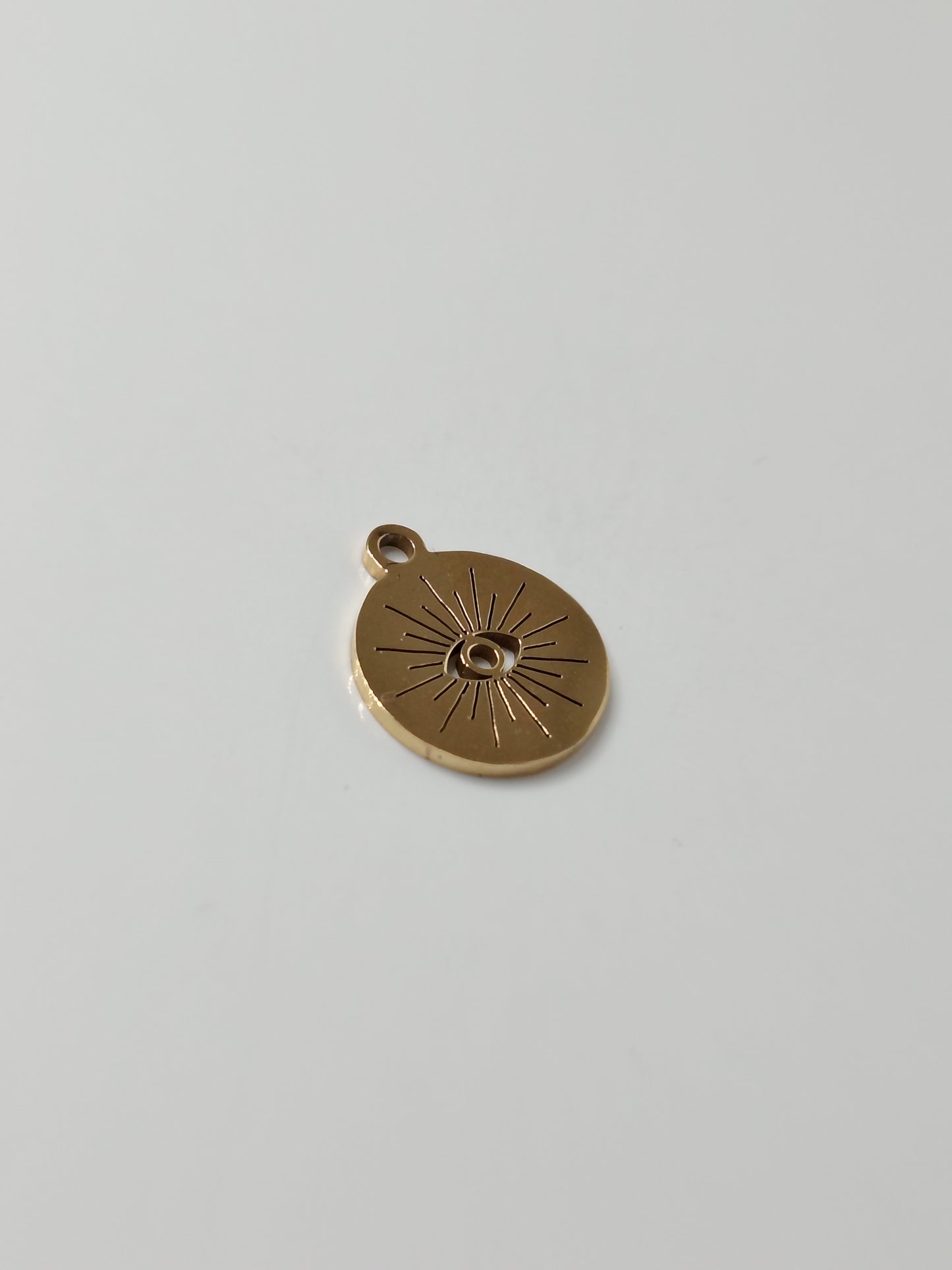 PENDENTIF ROND OEIL 14MM