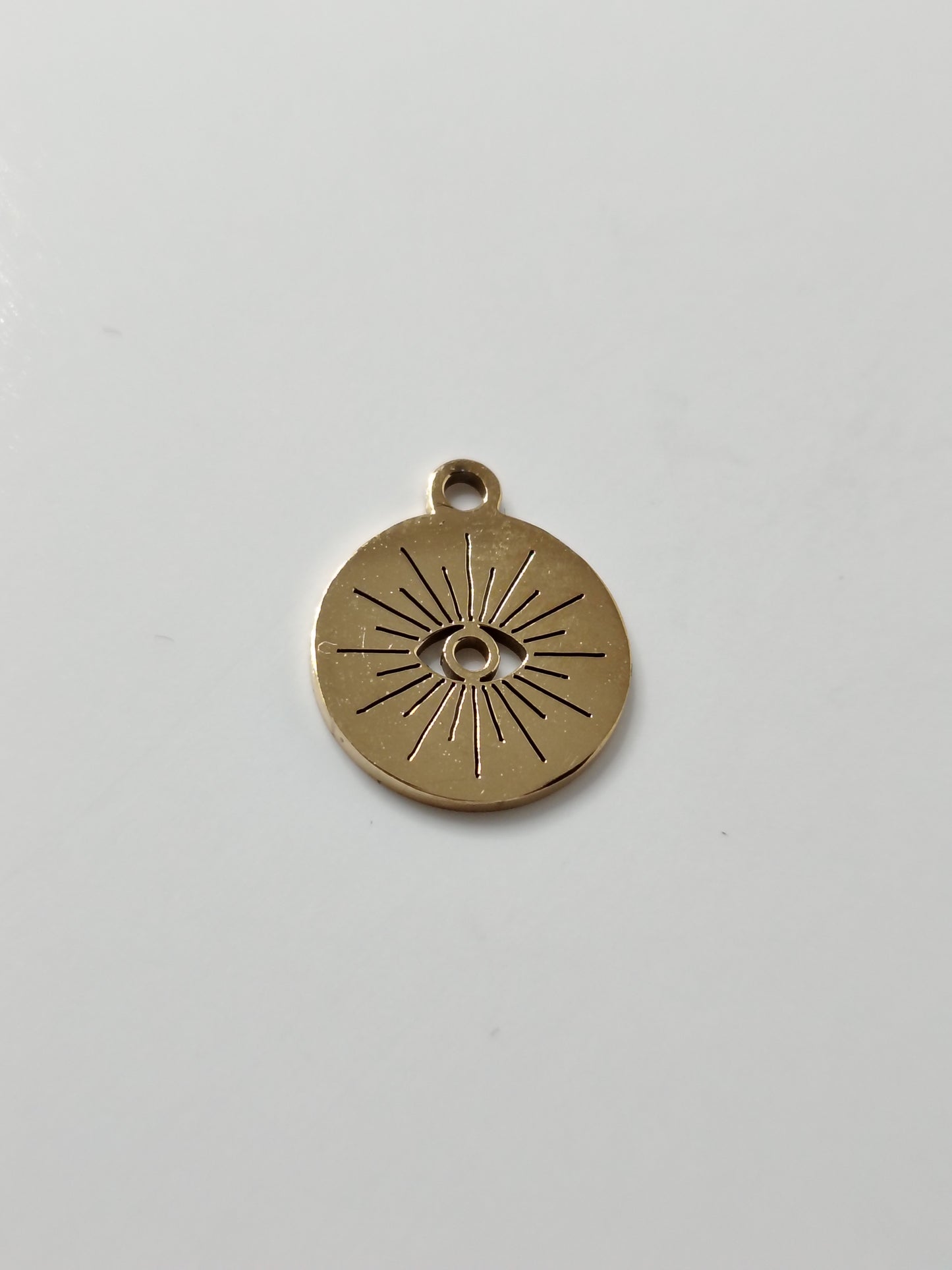 PENDENTIF ROND OEIL 14MM