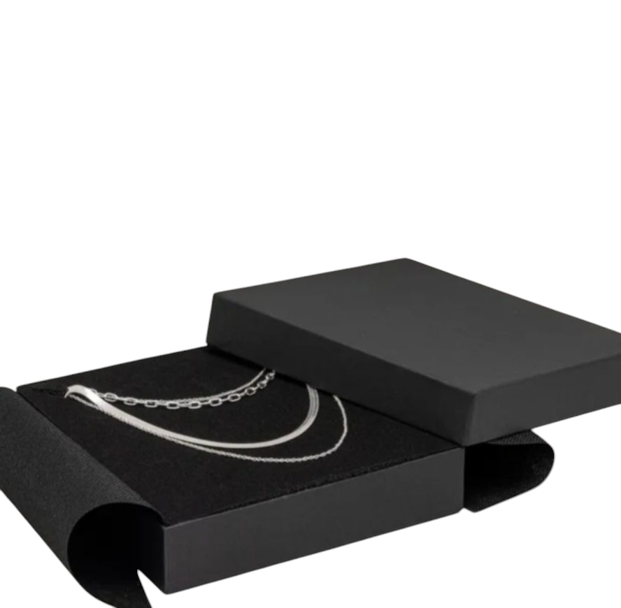 Boîte cadeau noir 16×16 cm, Écrin élégant pour bijoux