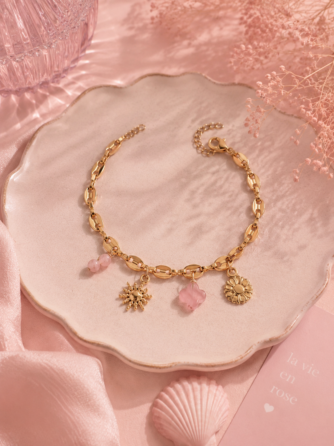 ROSÉLIA – Bracelet Soleil Doré à l’Or Fin 24 Carats