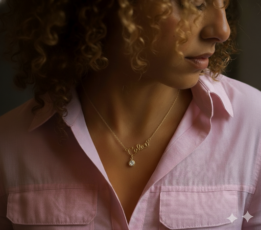 Collier Personnalisé – Initiale ou Prénom & Perle | Doré à l’Or fin 24 Carats