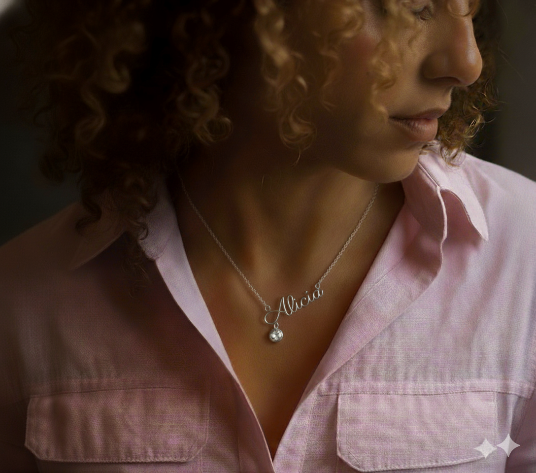 Collier Personnalisé – Initiale ou Prénom & Perle | Doré à l’Or fin 24 Carats