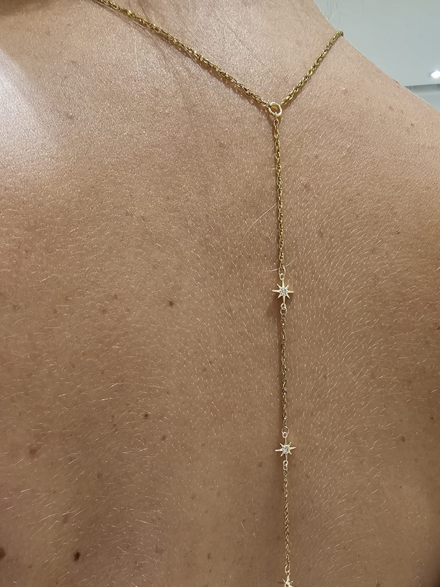 COLLIER ÉTOILE  DOS DE MARIÉE 2 EN 1