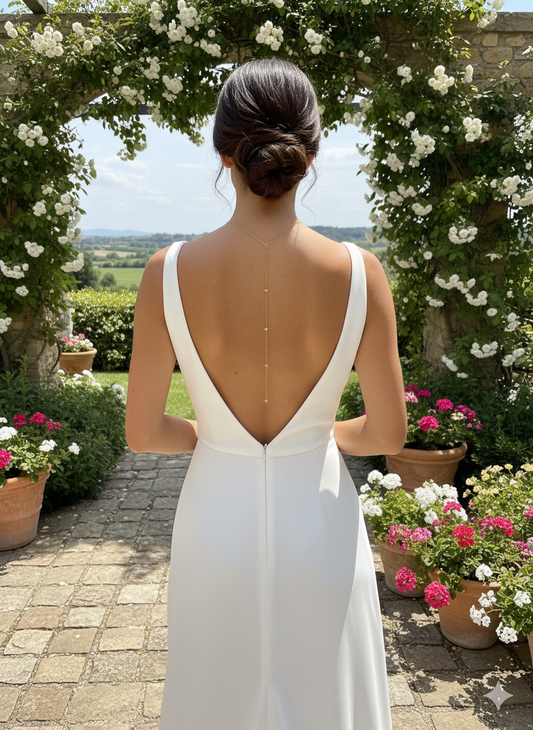 Collier Étoile Dos de Mariée 2 en 1 – Doré à l’Or Fin 24Carats