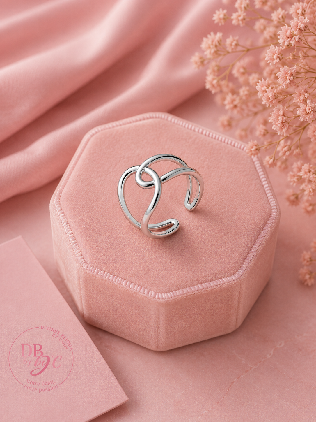 SANDY - Bague Dorée ou argentée Design Ouverte en Acier Inoxydable 316L Chirurgical