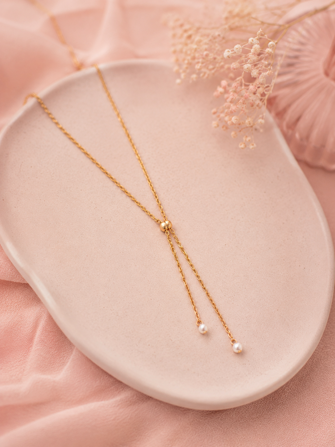 MAILLI - Collier Perles d’eau douce doré à l’Or Fin 24 Carats